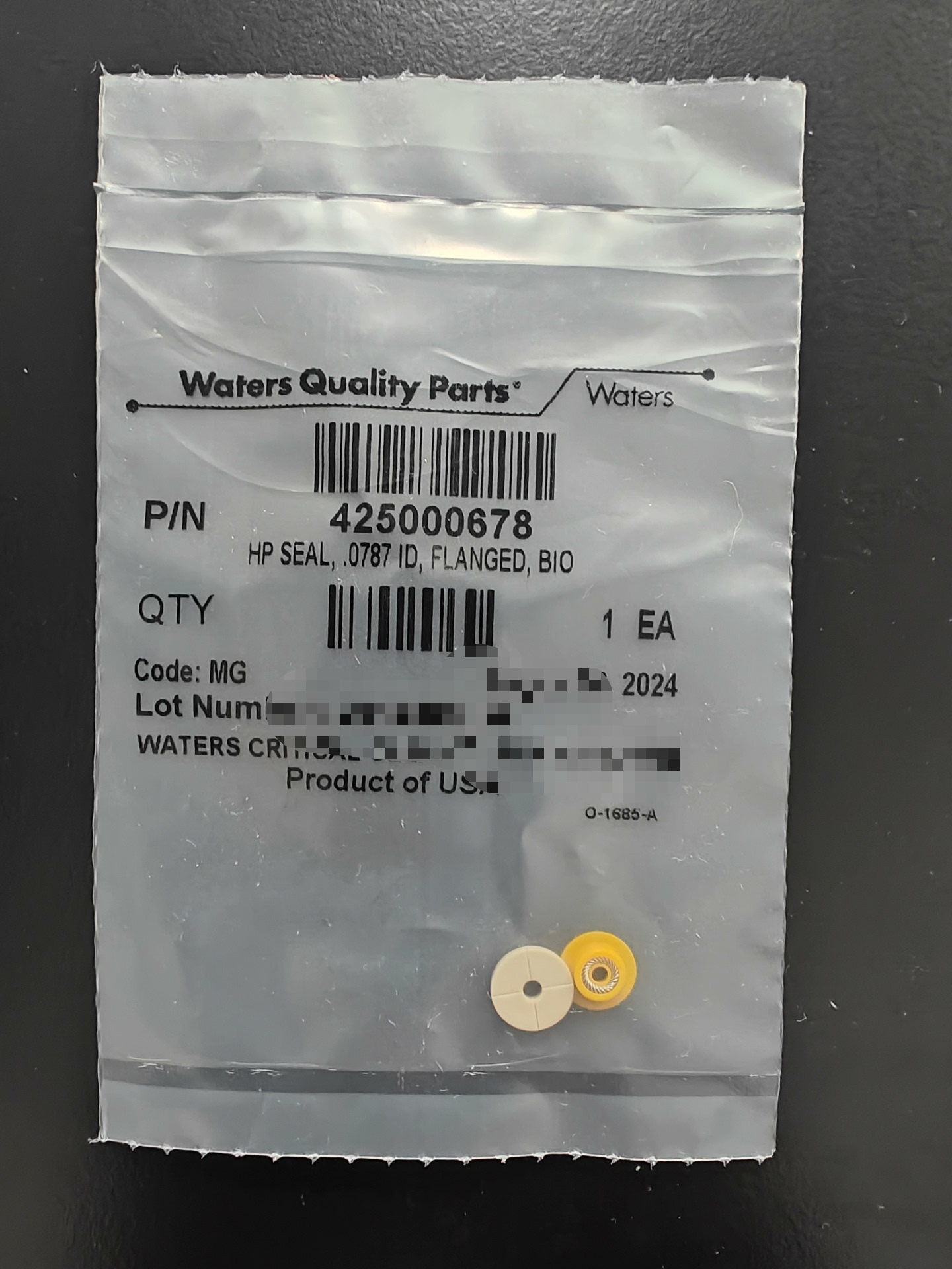 Waters H_Class Bio QSM/BSM+Acquity Premier QSM/BSM Plunger rod high pressure seal, HP, Seal,.0787 ID, Flanged, Bio, item number 700005418 (2/pk)/425000678 (1/pk), price is single: 425000678.New product, brand new and unopened.