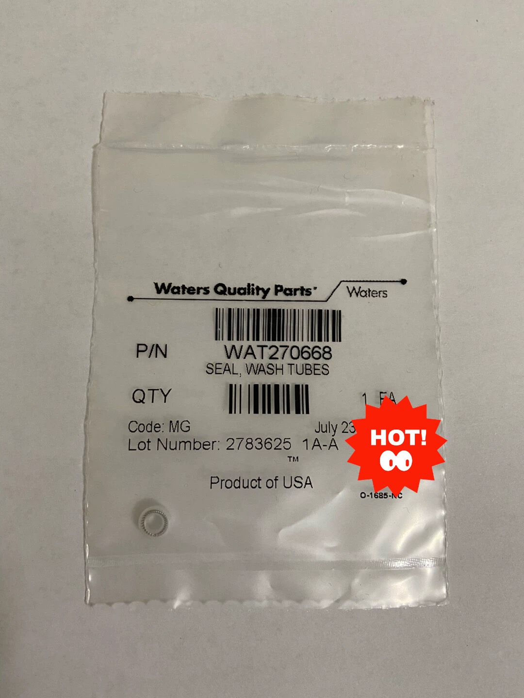 waters HPLC, WAT270940 (W270668, 4 pcs) alliance seal wash gasket, brand new, 4 pcs/pack - 图片 2