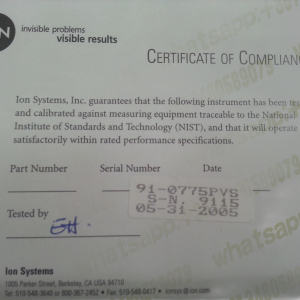 Simco Ion Periodic Electrostat Verification System, 775PVS
