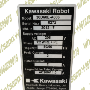 KAWASAKI 30D60E-A006 ROBOT CONTROLLER