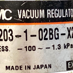 SMC VACUUM REGULATOR 10-T203-1-02BG-X2