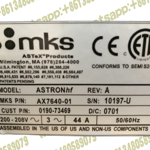 MKS ASTRON HF AX7640-01 0190-73469 RPS Remote plasma generator