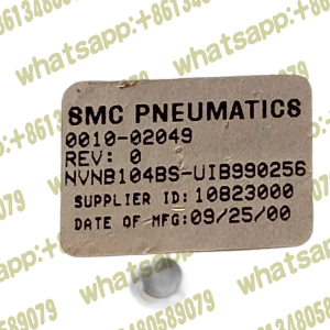 SMC VNB104B Process Valve, AMAT 0010-02049