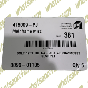 AMAT BOLT 12PT HD 1/4-28 X 7/8 304/316SST SLVRPLT 3090-01105